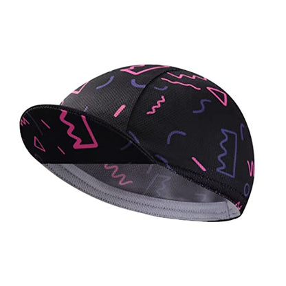 Multicolor Cycling Cap - Polyester Cycling Hat-Under Helmet - Cycling Helmet Liner Breathable&Sweat Uptake - color: A22