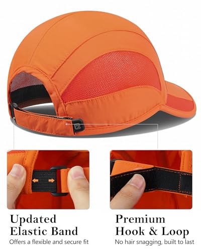 GADIEMKENSD Quick Dry Run Hat Cooling Breathable Mesh - color: Orange, size: 7-7 1/2