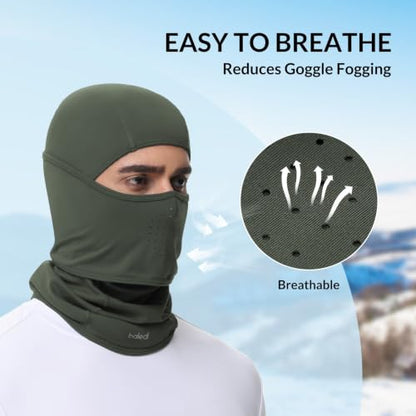baleaf Balaclava Ski Mask Warm Winter Face Mask with Neck Gaiter - color: Army Green