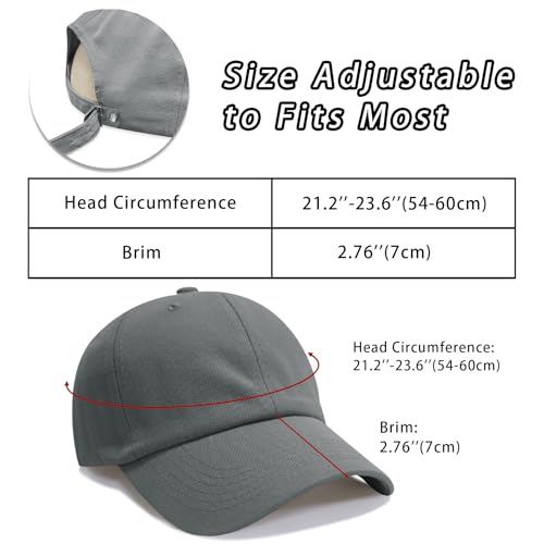NPQQUAN Original Classic Low Profile Baseball Cap Golf Dad Hat Adjustable - color: Grey