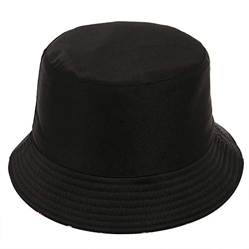 Quanhaigou Bucket Hat for Men Women,Packable Reversible Printed Sun Hats,Fisherman Outdoor Summer Travel Hiking Beach Caps - color: Black Pepper