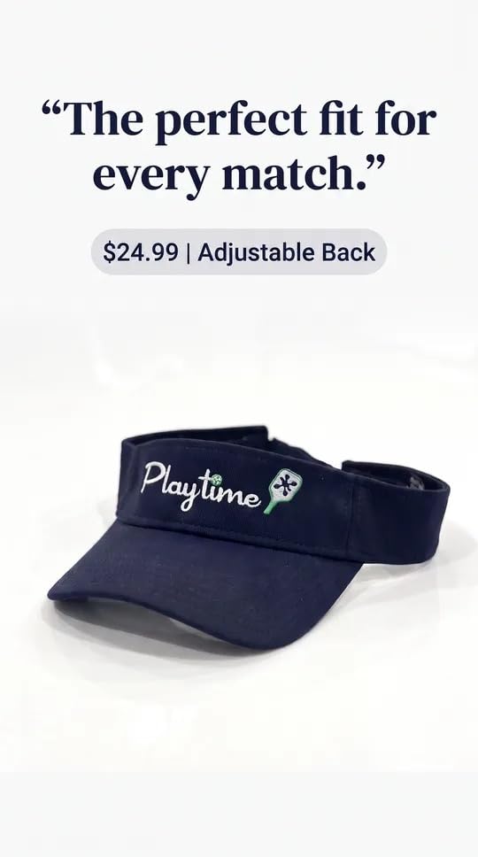 Playtime Pickleball Embroidered Navy Visor Women's