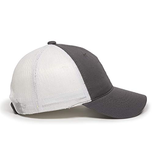 Outdoor Cap Garment Washed Meshback Cap - color: Charcoal/White