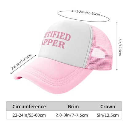 Funny Trucker Hats for Women Country Women's Trucker Hats Breathable Mesh Summer Caps Adjustable Pink Hats - color: Certified Yapper