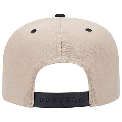 OTTO 6 Panel Pro Style Cotton Blend Twill Cap - color: Blk/Kha