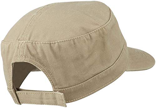 Ashen Fane Superior Garment Washed Cotton Twill Adjustable Army Cap - color: Khaki