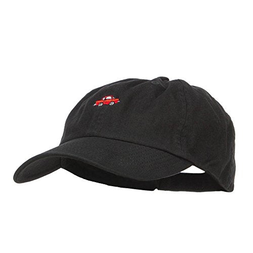 e4Hats.com Mini Car Embroidered Low Cap - color: Black
