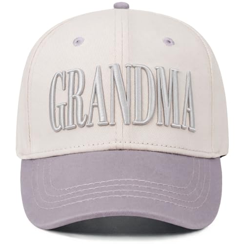 Grandma Trucker Hat for Women, Vintage Two-Tone Grandma Baseball Hat, New Grandmother Birthday Gifts - color: 01.gray Purple