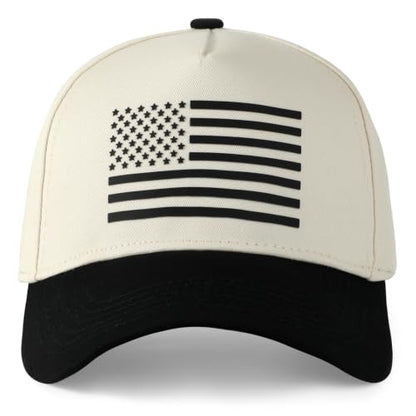 American Flag Hat USA Hat Baseball Cap for Men Women - color: Black