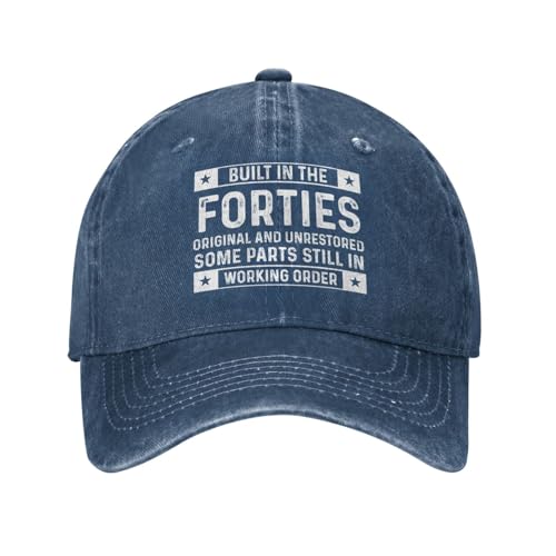 Built in Forties Original and Unrestored Some Parts Hat Women Dad Hat Trendy Hat - color: Navy Blue