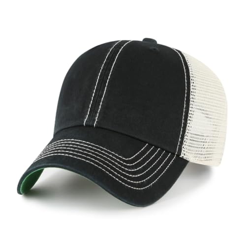 47 Brand Blank Trawler Trucker Mesh Clean Up Snap Back Adjustable Dad Hat Cap - One Size - color: Black