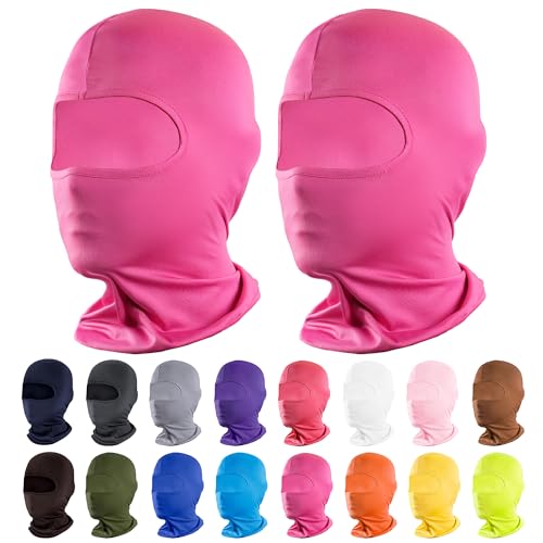 Pukavt 1-6 Pack Balaclava Face Mask, Ski Mask for Men Women - color: Pink-2pk