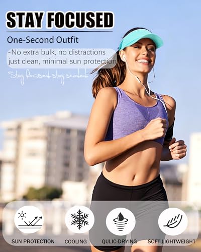 Sports Sun Visors Hat Women Men,Lightweight Cooling Stretchy Visor - color: 1-grey
