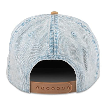 AMERICAN NEEDLE Unisex Coors Beer Patch Adjustable Snapback Baseball Hat - color: Fulton (Light Denim/Tan)