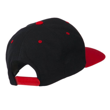 e4Hats.com Fly Embroidered Flat Bill Cap - color: Black Red