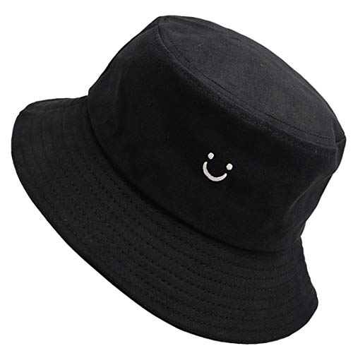 MaxNova Bucket Hats Summer Travel Beach Sun Hat Outdoor Cap Unisex 2pack - color: Black/Beige