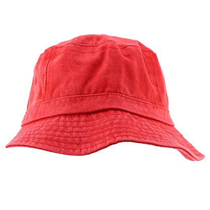 Armycrew XXL Oversize Pigment Dyed Washed Bucket Hat Fits Upto 3XL - color: Red, size: X-Large-XX-Large