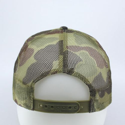 High Crown Foam Mesh Camouflage Tri-Color Oak Leaves Trucker Hat Baseball Cap - color: Kly/Lt.lod/Kly