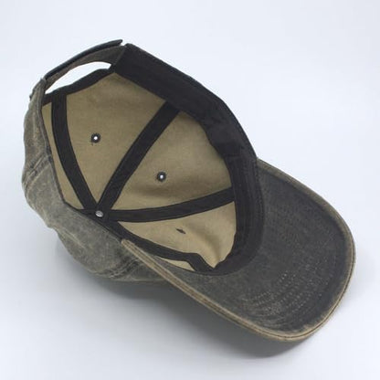 Heavy Washed Coated Canvas Wax-Look Adjustable Low Profile Men Women Baseball Cap - color: Unstructured Brown M