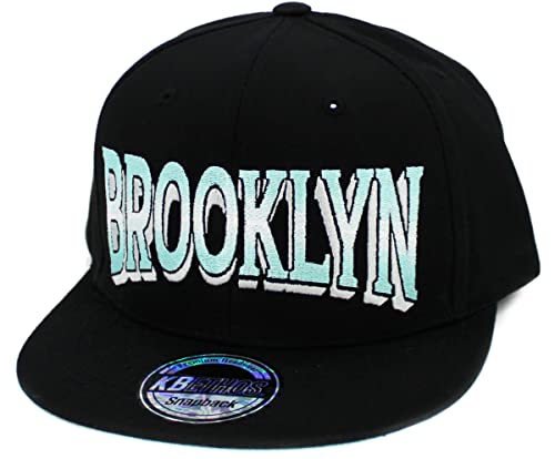 City Snapback Embroidered Fashion Snapback Hat New York Brooklyn Adjustable Baseball Cap Mens Womens - color: Black Diamond Blue Brooklyn