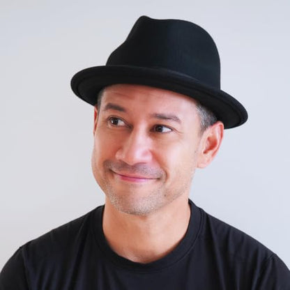 Hats in the Belfry Paine Stingy Brim Fedora - color: Black, size: Medium