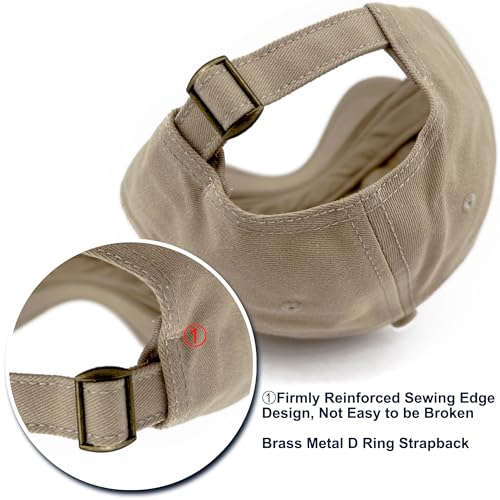 Loneshark Short Brim Baseball Cap for Running Small Bill Umpire Hat - color: Khaki