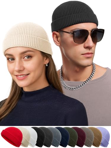 vidsel Thin Wool Fisherman Beanie Hat for Men Women Fall Winter Fashion Cap - color: 1-deep Gray