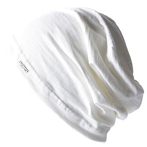 CHARM Cotton Summer Beanie for Men & Women - color: White