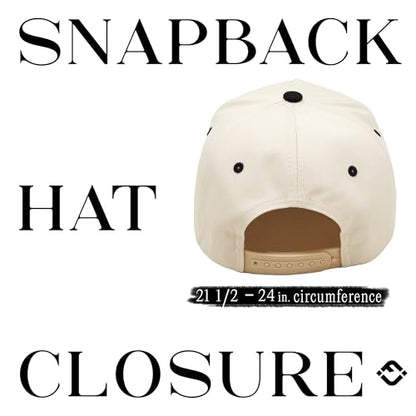 Funky Junque Adult Trucker Snapback Hat 2-Tone Baseball Cap - color: Born to Yap Forced to Work - Black/Beige