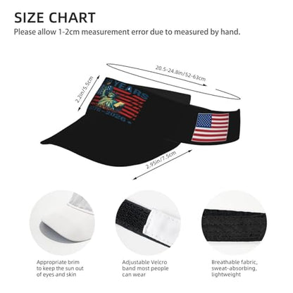 United States 250th Anniversary Hat USA Est 1776 America Patriotic Visor Cap Adjustable Sun Hat for Women Men Sports Beach - color: Black15