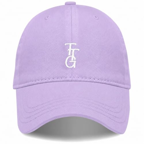 Kids Washed Cotton Baseball Cap, Unstructured Adjustable Toddler Hat for Boys & Girls - color: Lavender