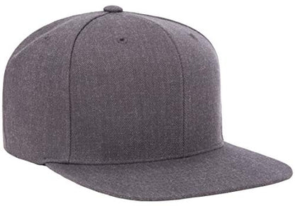 Flexfit Unisex Adult Yp Classics Premium Snapback Cap – 2-Tone - color: Dark Heather