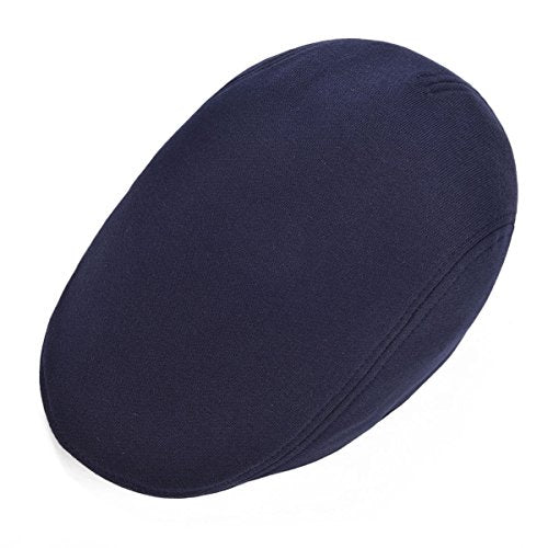 VOBOOM Men's Cotton Flat Ivy Gatsby Newsboy Driving Hat Cap - color: Navy