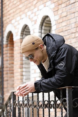 Fisherman Beanie Hats for Men Women,Knit Trawler Skull Cap,Watch Cap,Spring Fall Winter Warm Short Hats - color: (Thick Stretchy)-camel-m