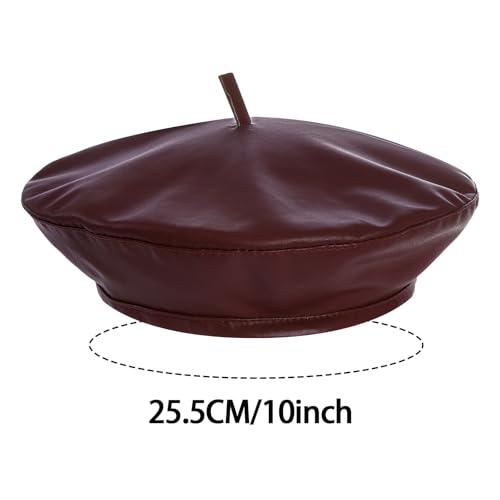 choyaxo Women PU Leather French Beret - color: Red