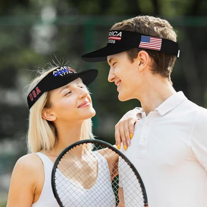 United States 250th Anniversary Hat USA Est 1776 America Patriotic Visor Cap Adjustable Sun Hat for Women Men Sports Beach - color: Black6