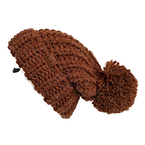 C.C Exclusives Women's Winter Seed Stitched Confetti Pom Beanie Hat (HAT-1816)(HAT-2214)(HAT-2085)(HAT-3841) - color: Clay