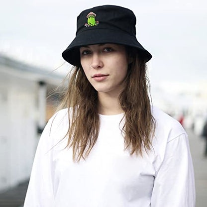 Unisex Bucket Hat Summer UPF 50+ Sun Protection Outdoor Beach Fishing Travel Hiking Hat - color: Mushroom Frog