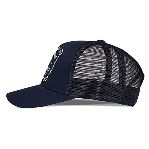 Lucky Brand Trucker Hat | Snapback | Adjustable | Mesh Back | Retro | Baseball Cap | Golf | Fishing | American Heritage - color: Vintage Trucker - Navy