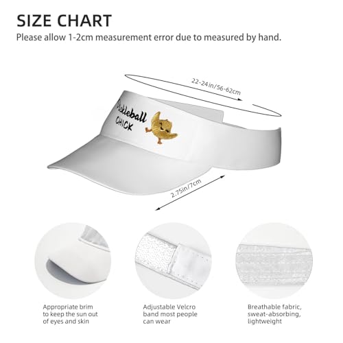 Embroidered Pickleball Visor Men Women,Gifts for Pickleball Lovers - color: White, style: Pickleball Chick