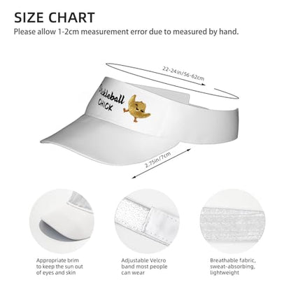 Embroidered Pickleball Visor Men Women,Gifts for Pickleball Lovers - color: White, style: Pickleball Chick