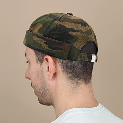 Glamorstar Dome Brimless Hats for Women Men Sailor Docker Beanie Cap Hip Hop Hats - color: Camo