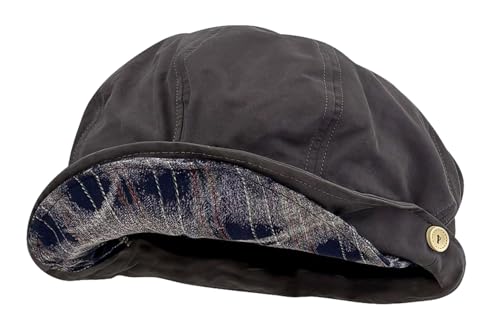 Pocadri Slouchy Pleated Newsboy Hats for Women Men Spring/Fall Retro Beret Hat Visor Lightweight Cabbie Cap - color: C-grey