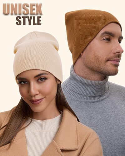 100% Cotton Beanie Hat for Men Women Cuffless Warm Winter Hats - color: 1pcs-pink