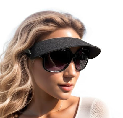 Visor ATTACHES to Sunglasses, EVA Foam, Unisex - color: Black / Black / Black Set