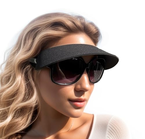 Visor ATTACHES to Sunglasses, EVA Foam, Unisex - color: Black / Black / Black Set