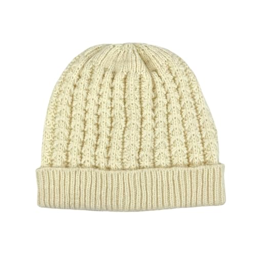 Humble Hilo Knit Hats Beanies for Women Winter Pom Beanie Men or Women Beanies Cable Knit Beanie - color: Beige