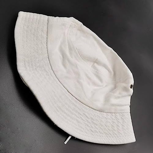 Premium Cotton Bucket Hats,Packable Hats for Men Women,Summer Bucket Hat,Fishing Sun Hats - color: White
