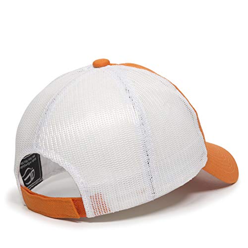 Outdoor Cap Garment Washed Meshback Cap - color: Orange/White