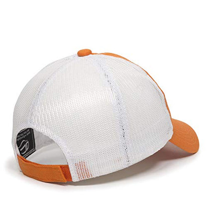 Outdoor Cap Garment Washed Meshback Cap - color: Orange/White
